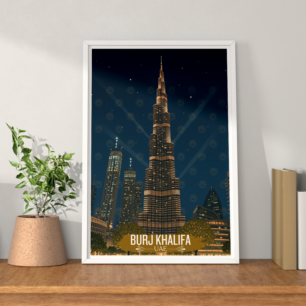 Burj Khalifa - UAE - Travel Art Print Wall Deco Poster