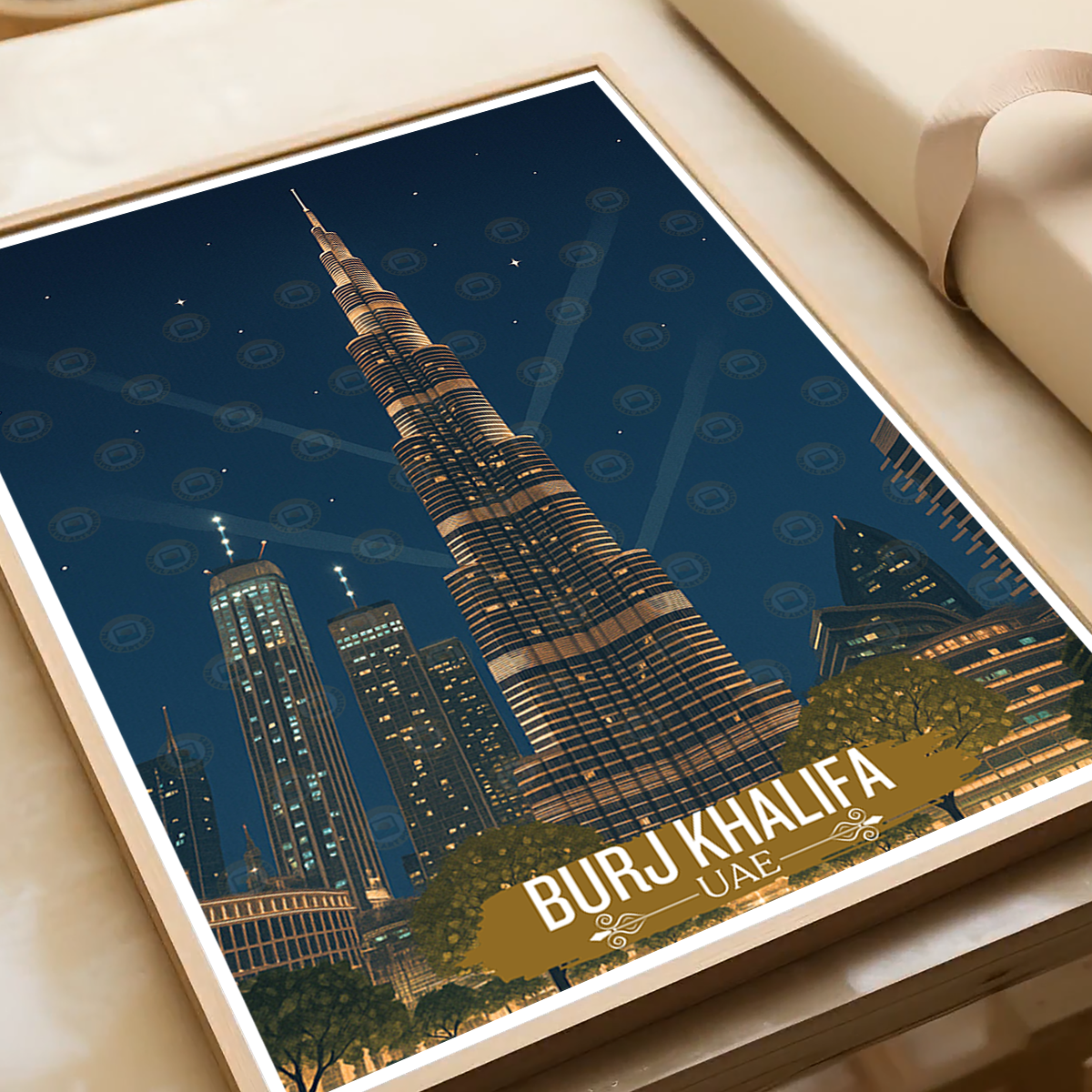 Burj Khalifa - UAE - Travel Art Print Wall Deco Poster