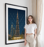 Burj Khalifa - UAE - Travel Art Print Wall Deco Poster