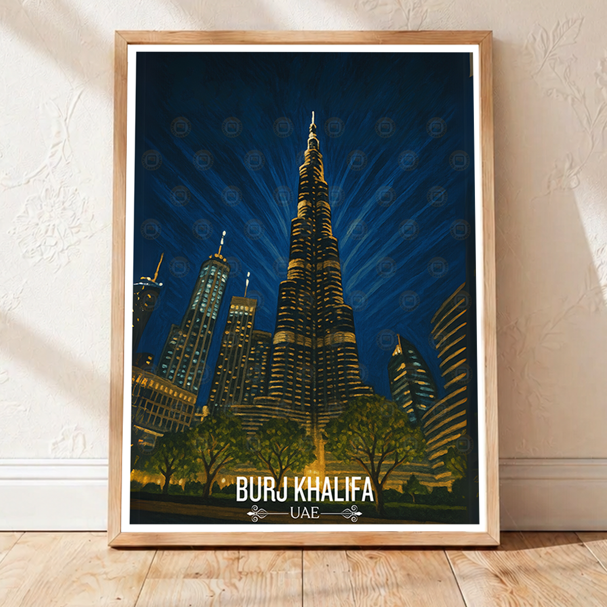 Burj Khalifa - UAE - Travel Art Print Wall Deco Poster