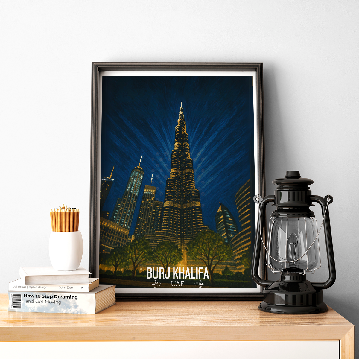 Burj Khalifa - UAE - Travel Art Print Wall Deco Poster