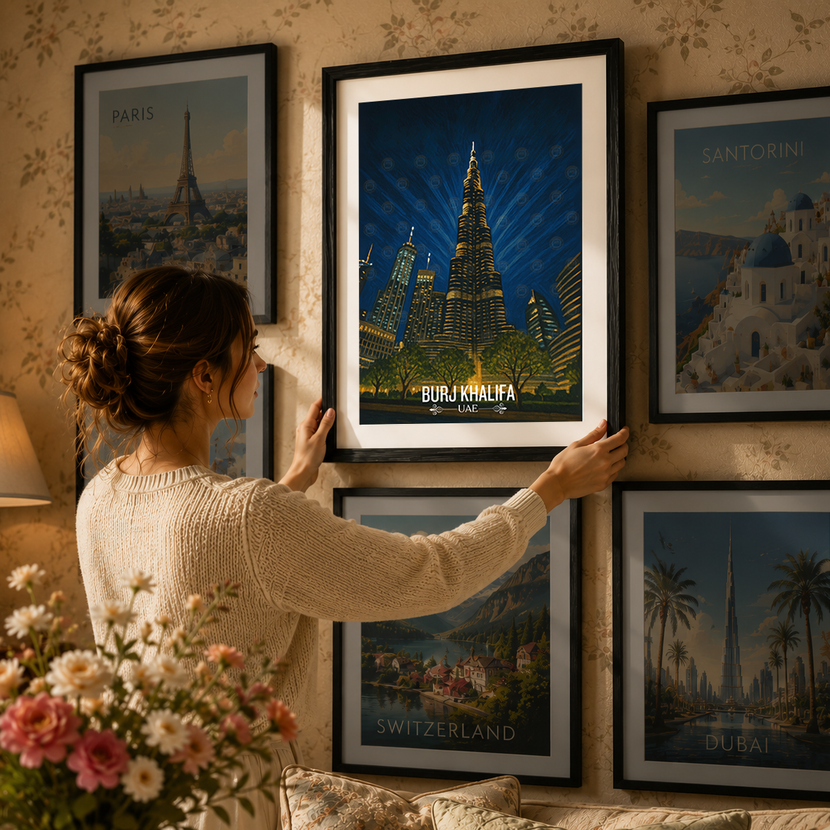 Burj Khalifa - UAE - Travel Art Print Wall Deco Poster