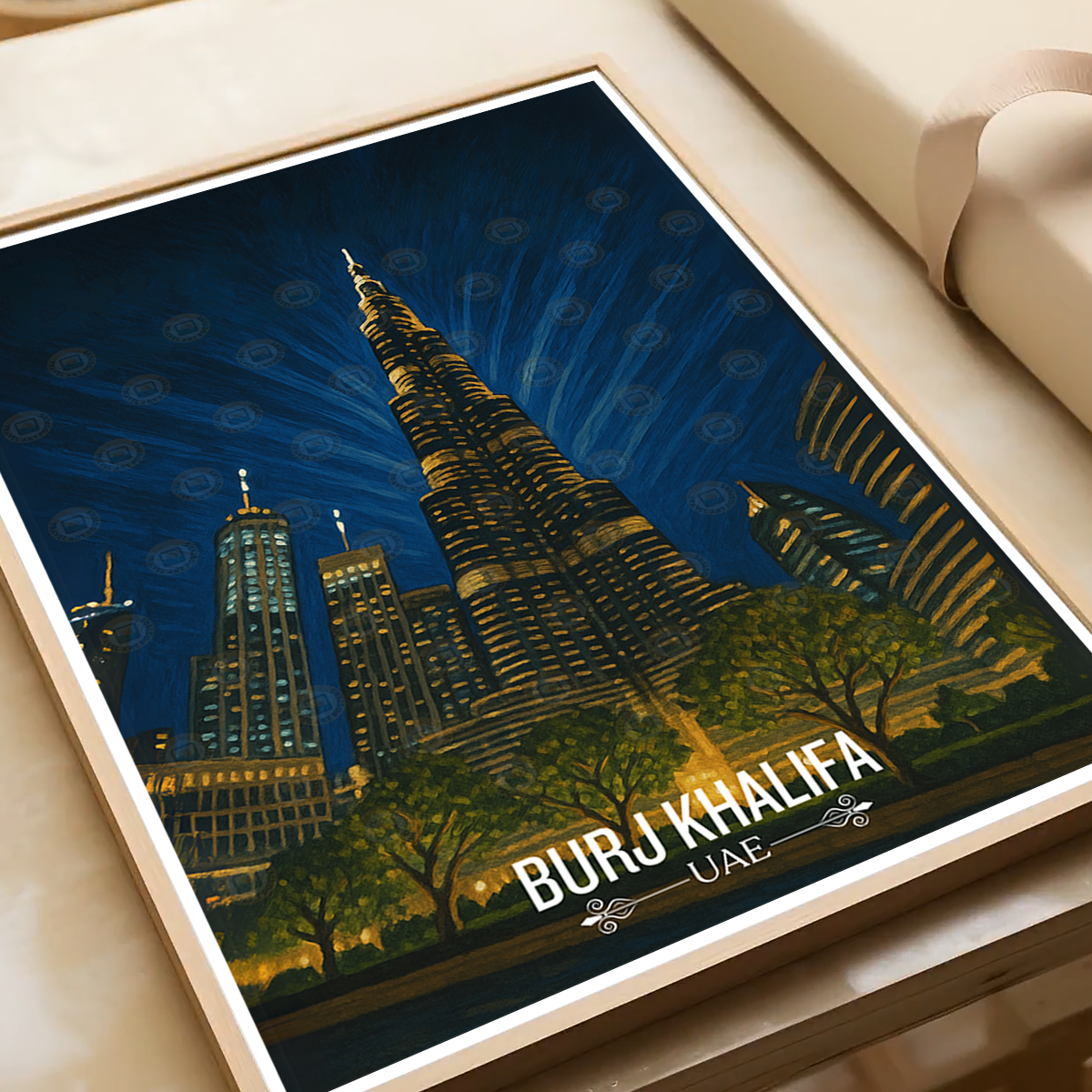 Burj Khalifa - UAE - Travel Art Print Wall Deco Poster