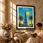 Burj Khalifa - UAE - Travel Art Print Wall Deco Poster