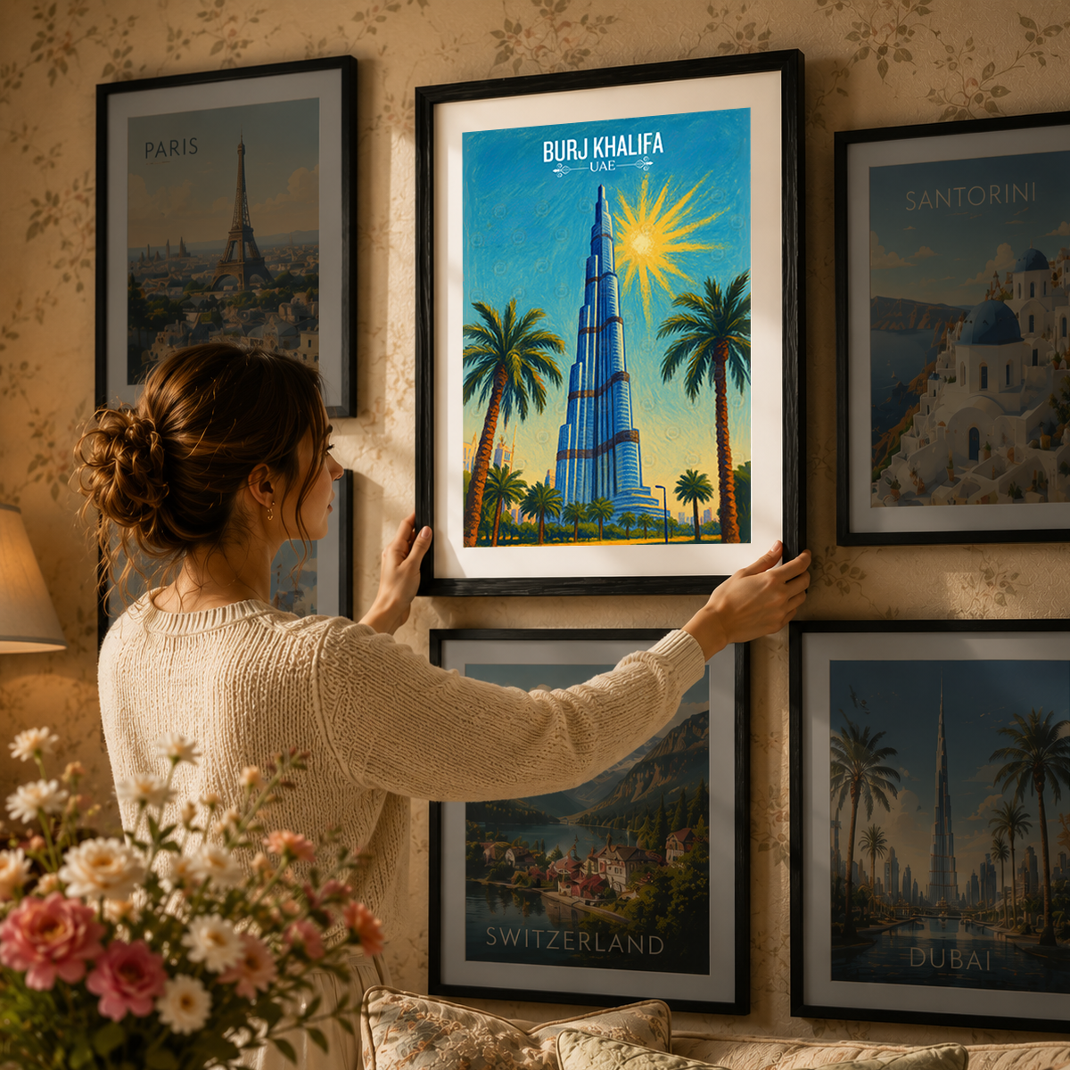 Burj Khalifa - UAE - Travel Art Print Wall Deco Poster