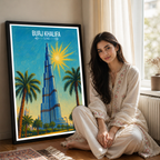 Burj Khalifa - UAE - Travel Art Print Wall Deco Poster