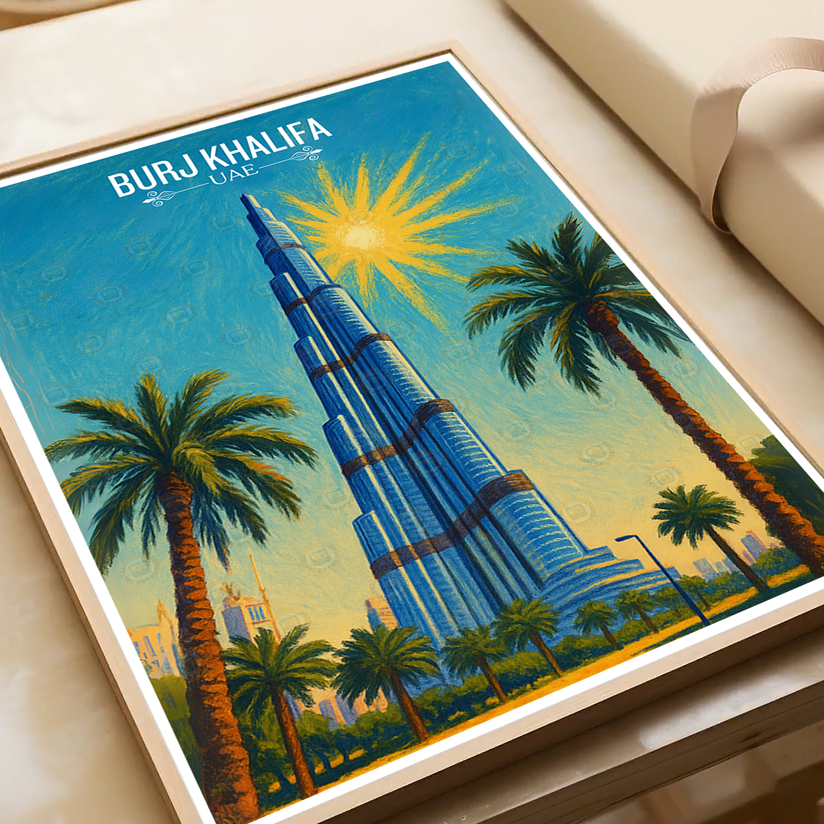 Burj Khalifa - UAE - Travel Art Print Wall Deco Poster