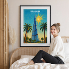 Burj Khalifa - UAE - Travel Art Print Wall Deco Poster