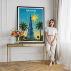 Burj Khalifa - UAE - Travel Art Print Wall Deco Poster