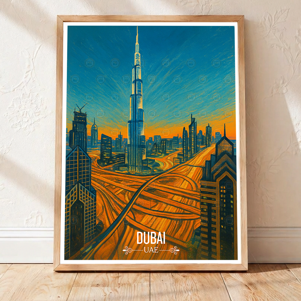 Dubai - UAE - Travel Art Print Wall Deco Poster