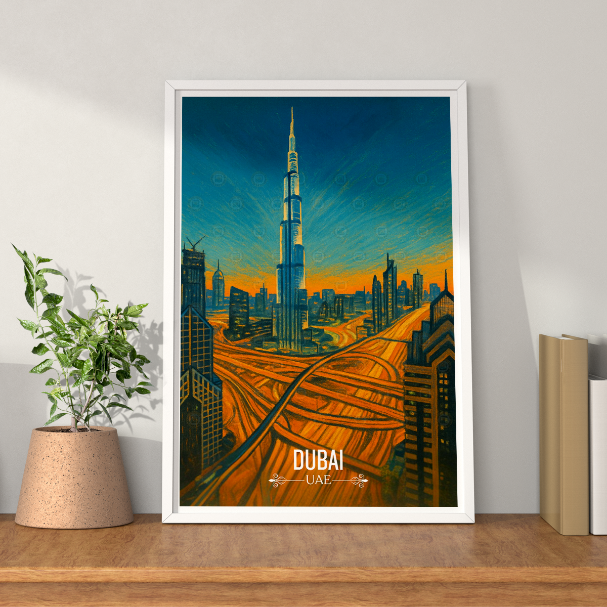 Dubai - UAE - Travel Art Print Wall Deco Poster