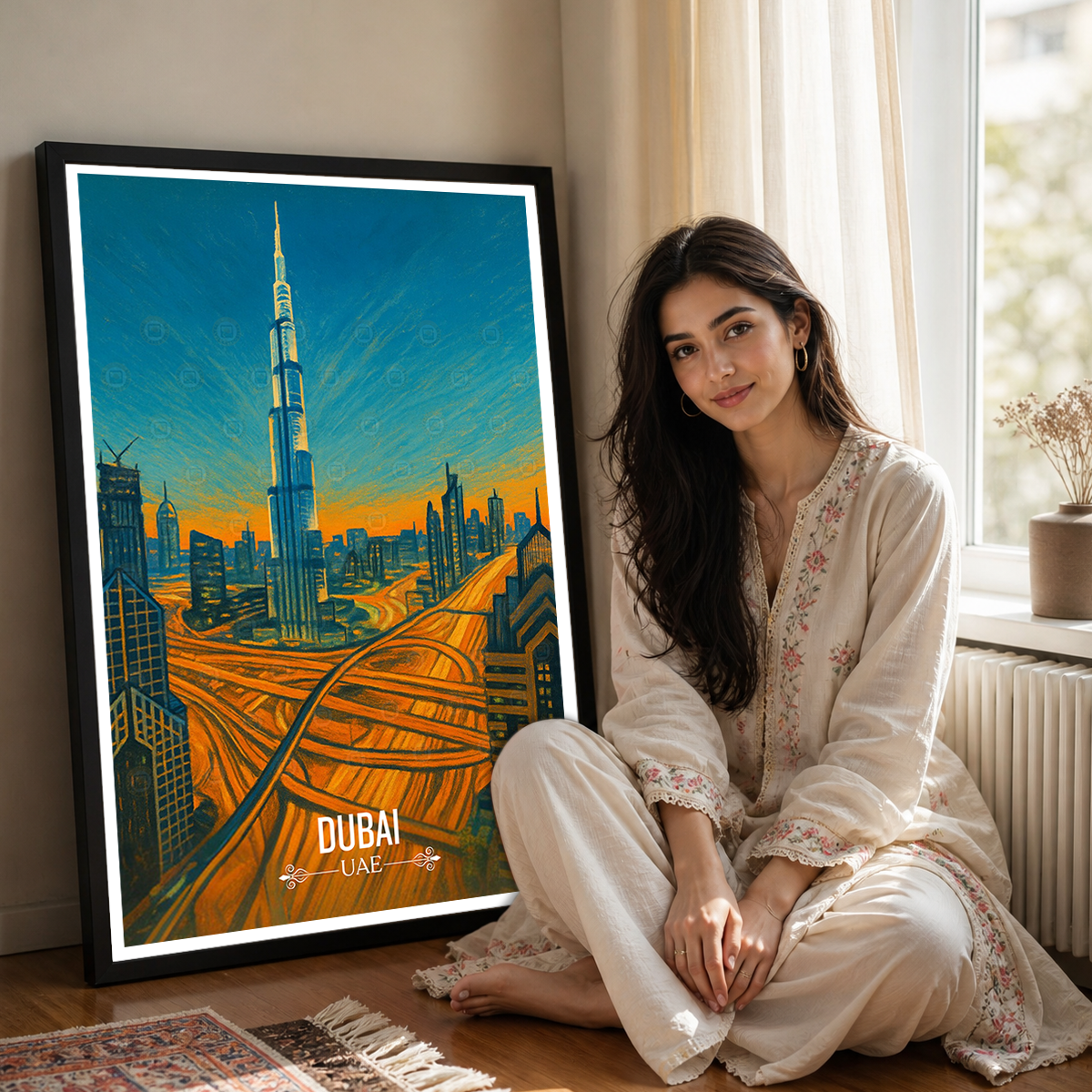 Dubai - UAE - Travel Art Print Wall Deco Poster
