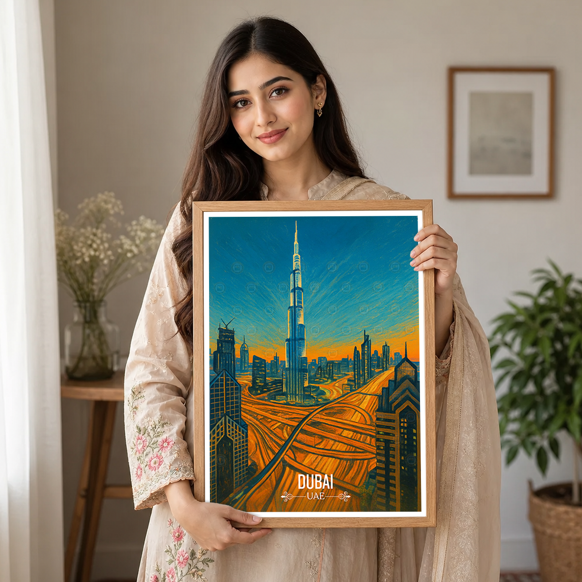 Dubai - UAE - Travel Art Print Wall Deco Poster