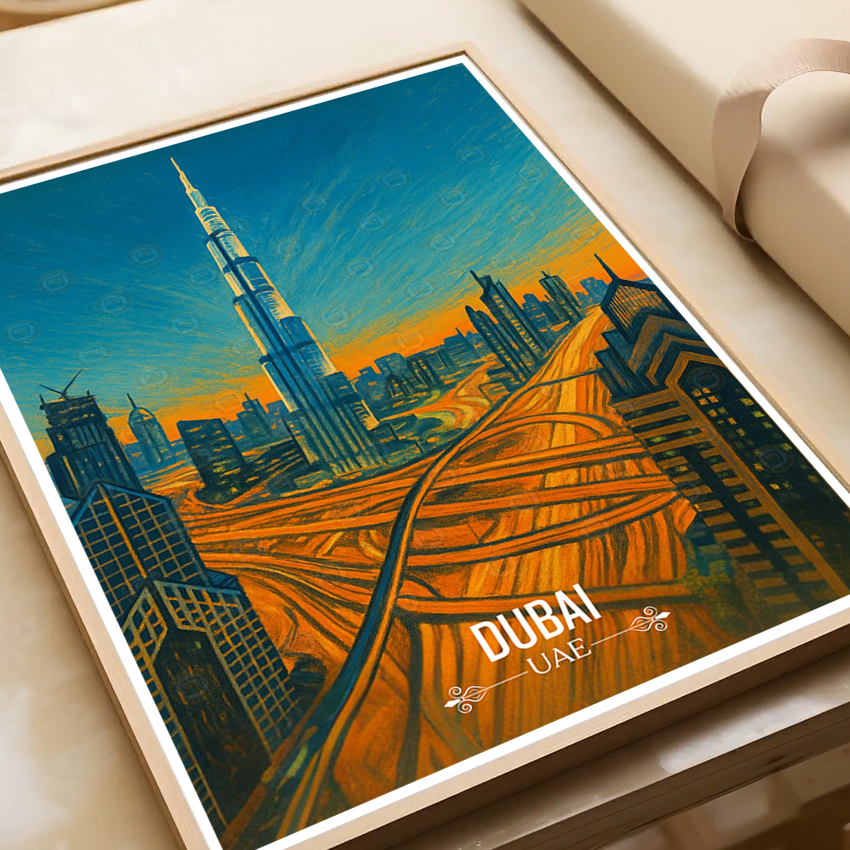 Dubai - UAE - Travel Art Print Wall Deco Poster