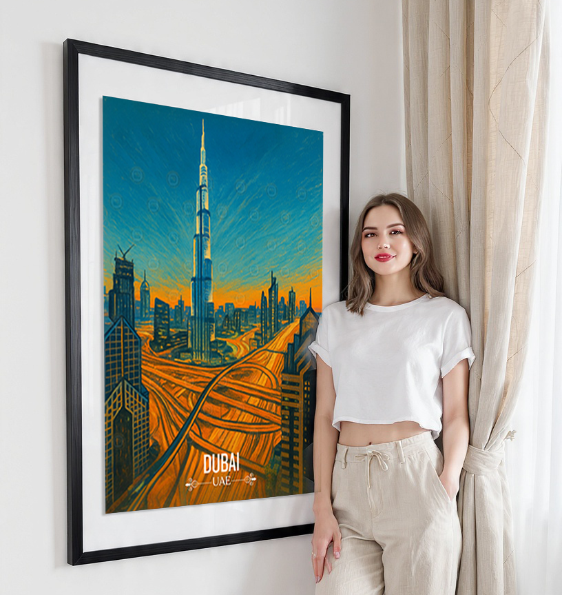 Dubai - UAE - Travel Art Print Wall Deco Poster