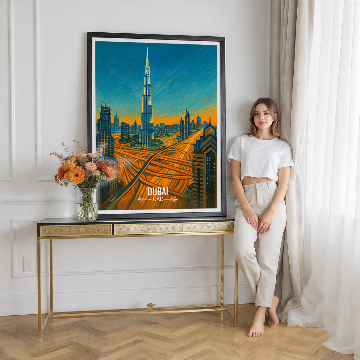 Dubai - UAE - Travel Art Print Wall Deco Poster