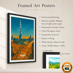 Dubai - UAE - Travel Art Print Wall Deco Poster