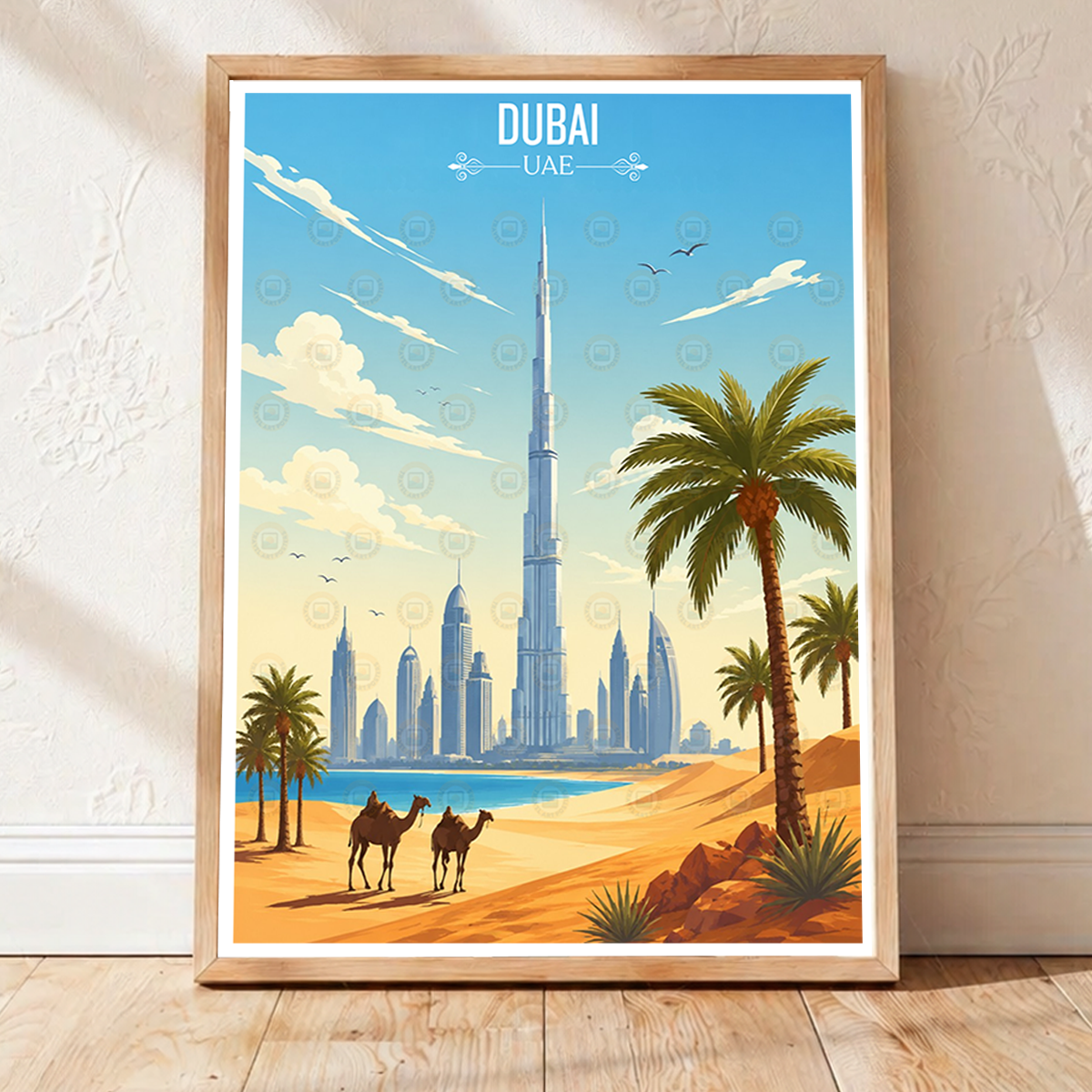 Dubai - UAE - Travel Art Print Wall Deco Poster - Travel Art Poster Print
