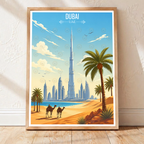 Dubai - UAE - Travel Art Print Wall Deco Poster - Travel Art Poster Print