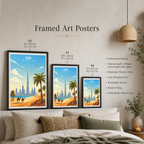 Dubai - UAE - Travel Art Print Wall Deco Poster - Travel Art Poster Print