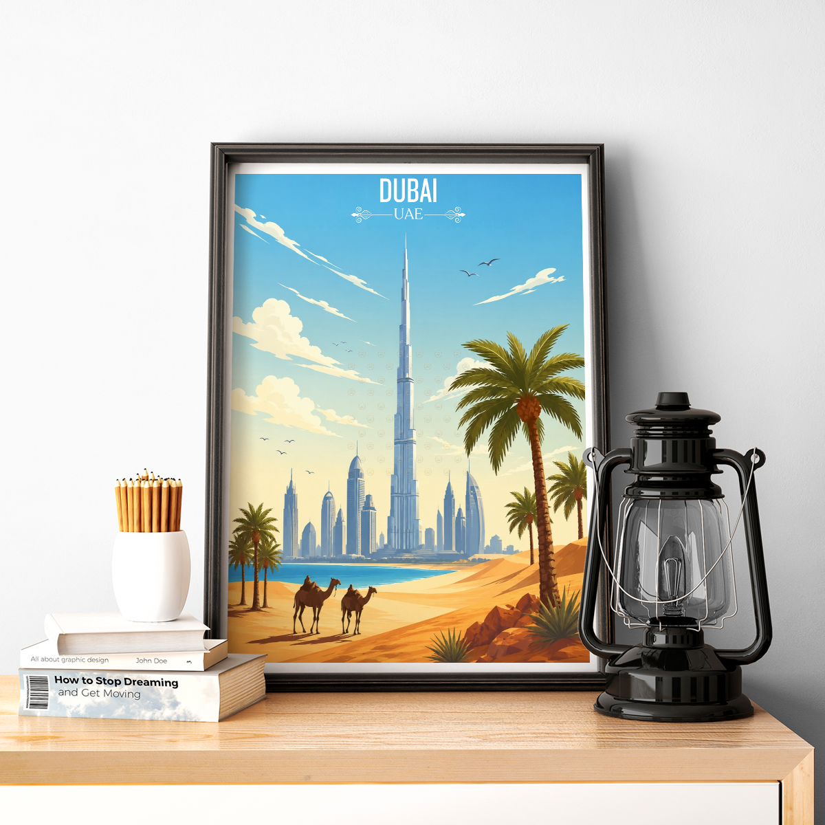 Dubai - UAE - Travel Art Print Wall Deco Poster - Travel Art Poster Print