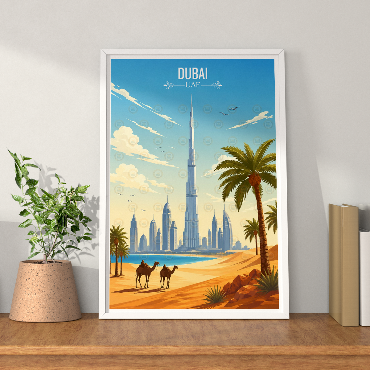 Dubai - UAE - Travel Art Print Wall Deco Poster - Travel Art Poster Print