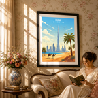 Dubai - UAE - Travel Art Print Wall Deco Poster - Travel Art Poster Print