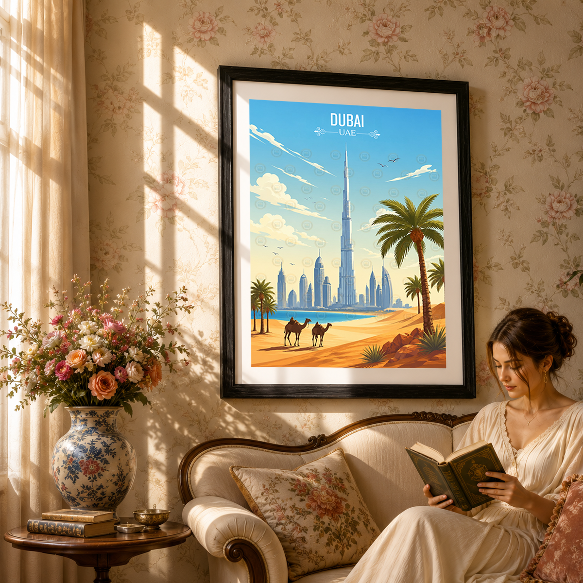 Dubai - UAE - Travel Art Print Wall Deco Poster - Travel Art Poster Print