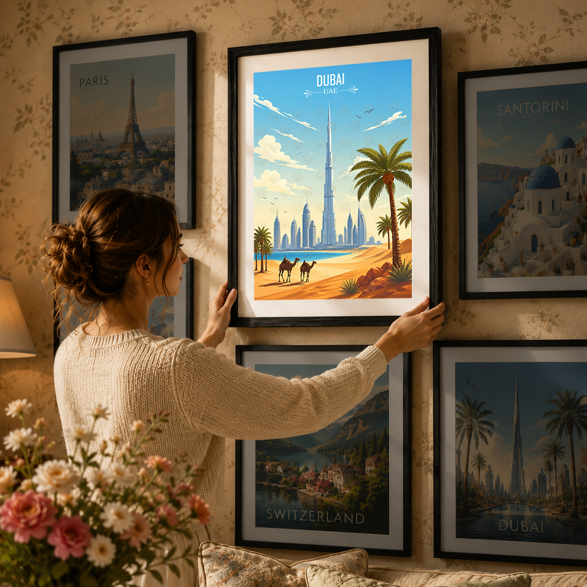 Dubai - UAE - Travel Art Print Wall Deco Poster - Travel Art Poster Print
