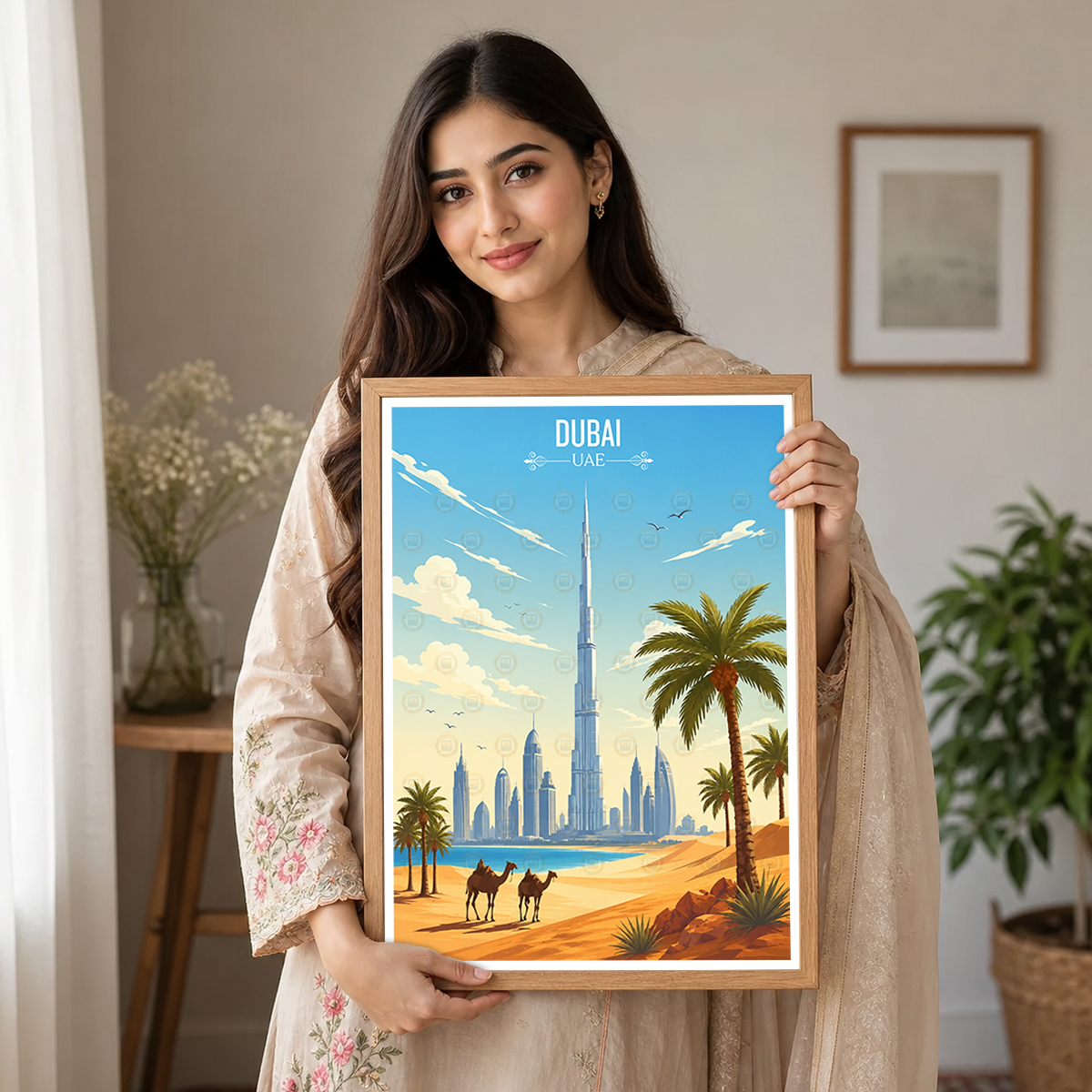 Dubai - UAE - Travel Art Print Wall Deco Poster - Travel Art Poster Print