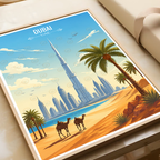 Dubai - UAE - Travel Art Print Wall Deco Poster - Travel Art Poster Print