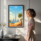 Dubai - UAE - Travel Art Print Wall Deco Poster - Travel Art Poster Print