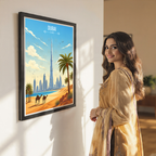 Dubai - UAE - Travel Art Print Wall Deco Poster - Travel Art Poster Print