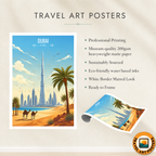 Dubai - UAE - Travel Art Print Wall Deco Poster - Travel Art Poster Print