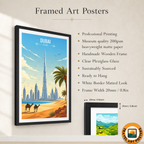 Dubai - UAE - Travel Art Print Wall Deco Poster - Travel Art Poster Print