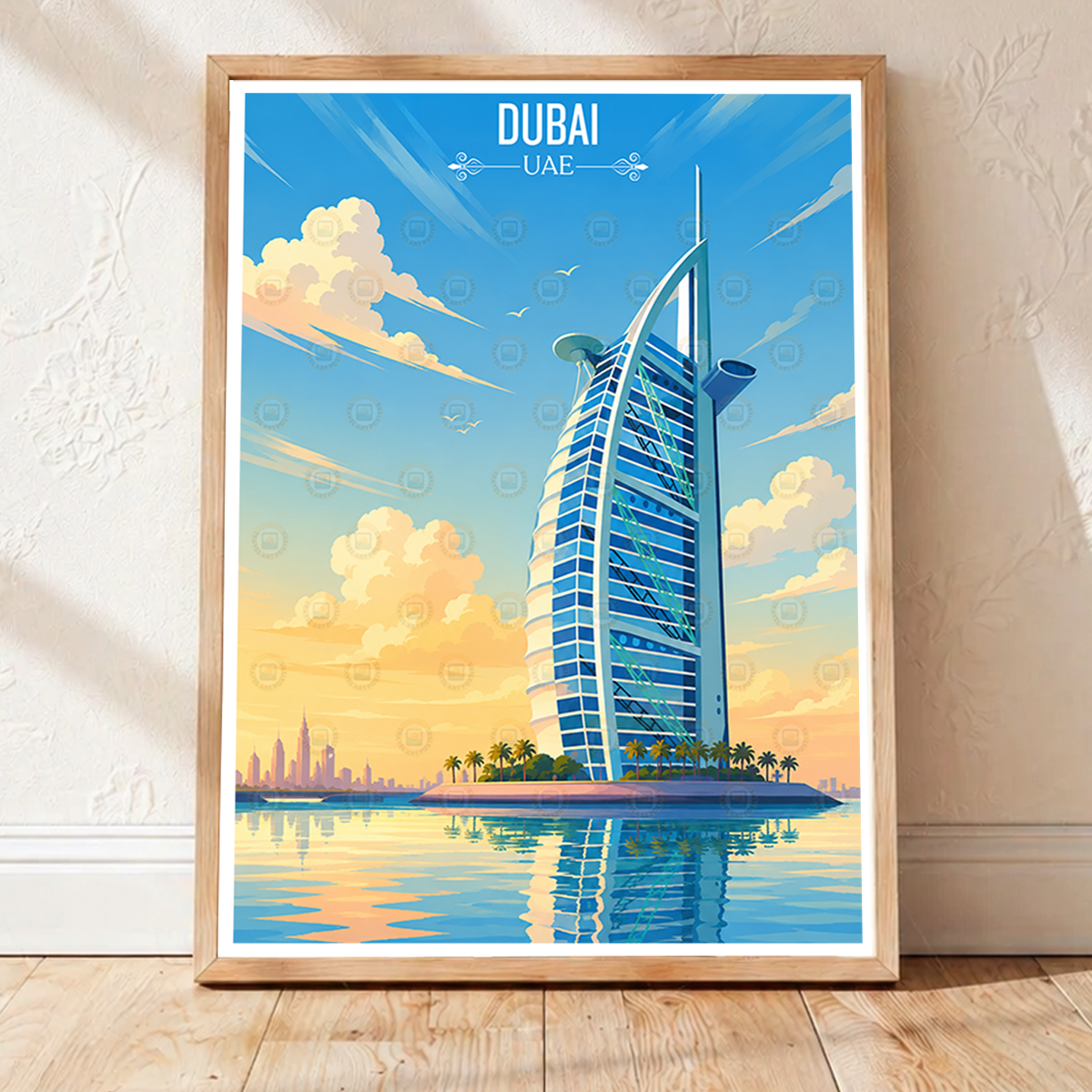 Dubai - UAE - Travel Art Print Wall Deco Poster - Travel Art Poster Print