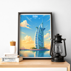 Dubai - UAE - Travel Art Print Wall Deco Poster - Travel Art Poster Print