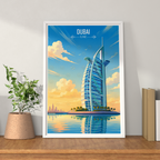 Dubai - UAE - Travel Art Print Wall Deco Poster - Travel Art Poster Print