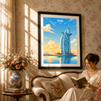 Dubai - UAE - Travel Art Print Wall Deco Poster - Travel Art Poster Print