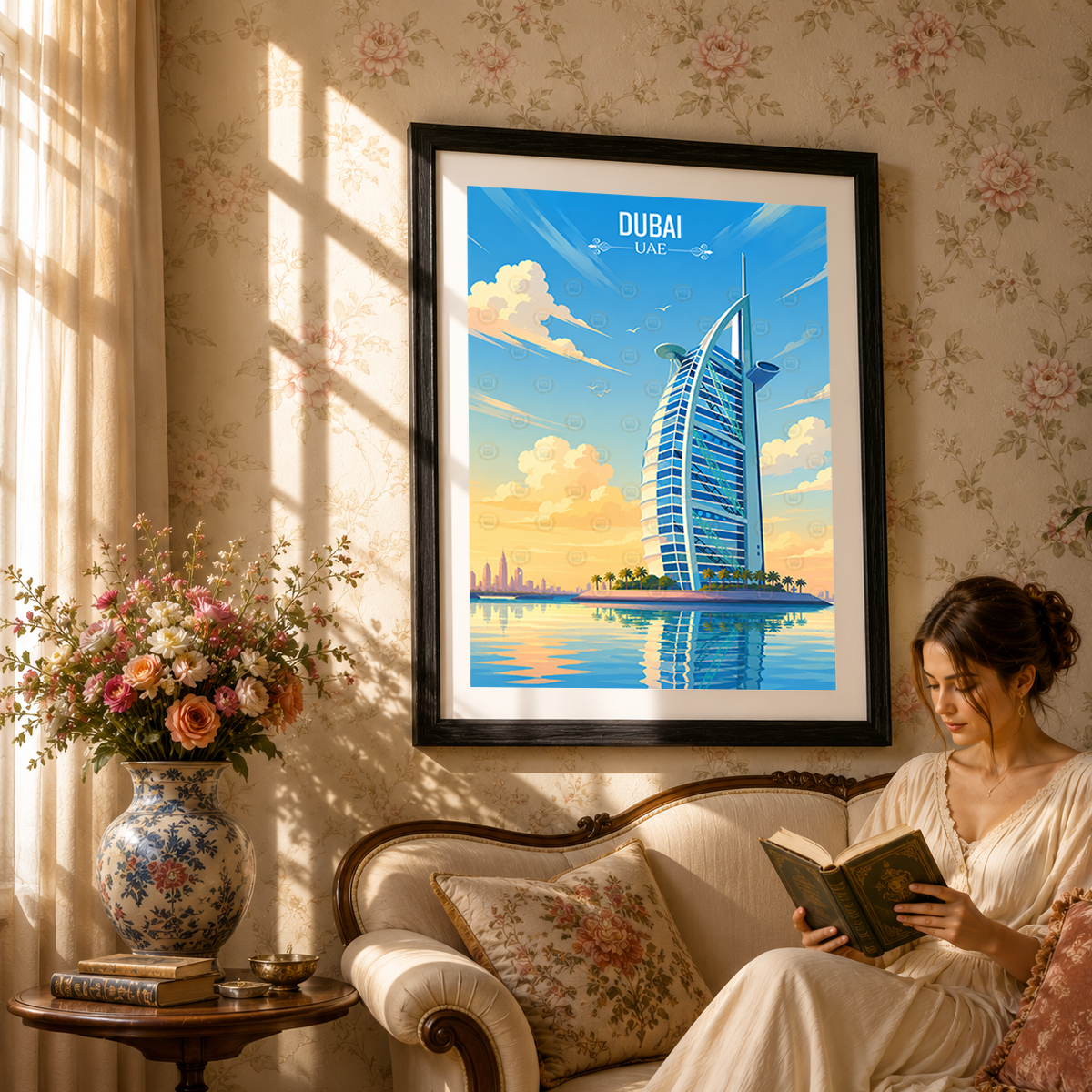 Dubai - UAE - Travel Art Print Wall Deco Poster - Travel Art Poster Print