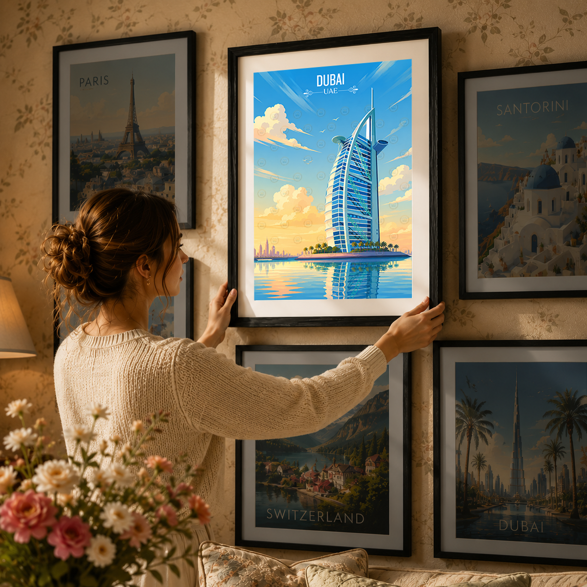 Dubai - UAE - Travel Art Print Wall Deco Poster - Travel Art Poster Print