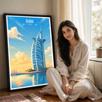 Dubai - UAE - Travel Art Print Wall Deco Poster - Travel Art Poster Print