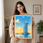 Dubai - UAE - Travel Art Print Wall Deco Poster - Travel Art Poster Print