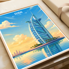 Dubai - UAE - Travel Art Print Wall Deco Poster - Travel Art Poster Print