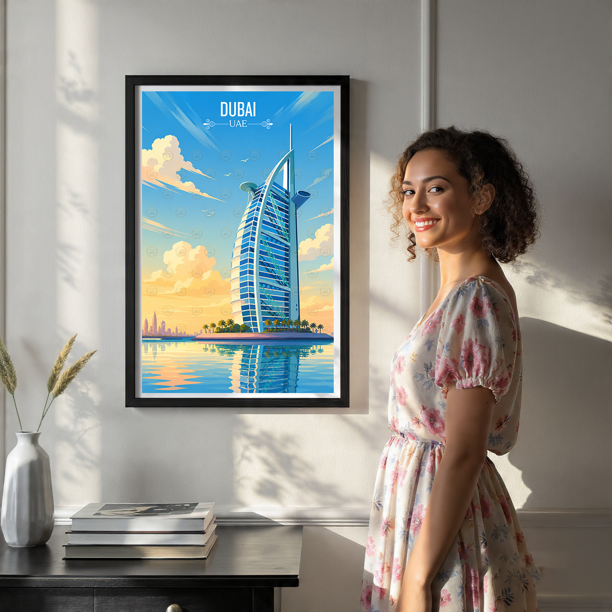 Dubai - UAE - Travel Art Print Wall Deco Poster - Travel Art Poster Print
