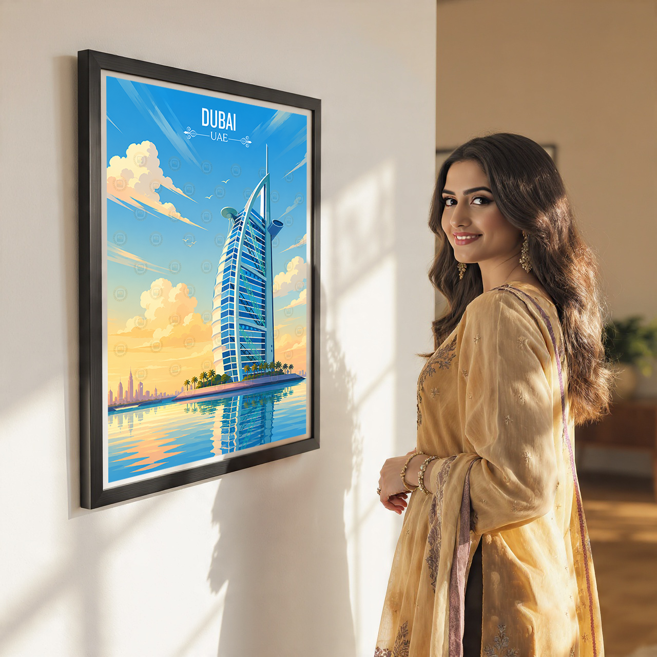 Dubai - UAE - Travel Art Print Wall Deco Poster - Travel Art Poster Print