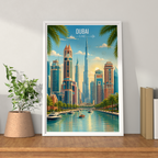 Dubai - UAE - Travel Art Print Wall Deco Poster - Travel Art Poster Print