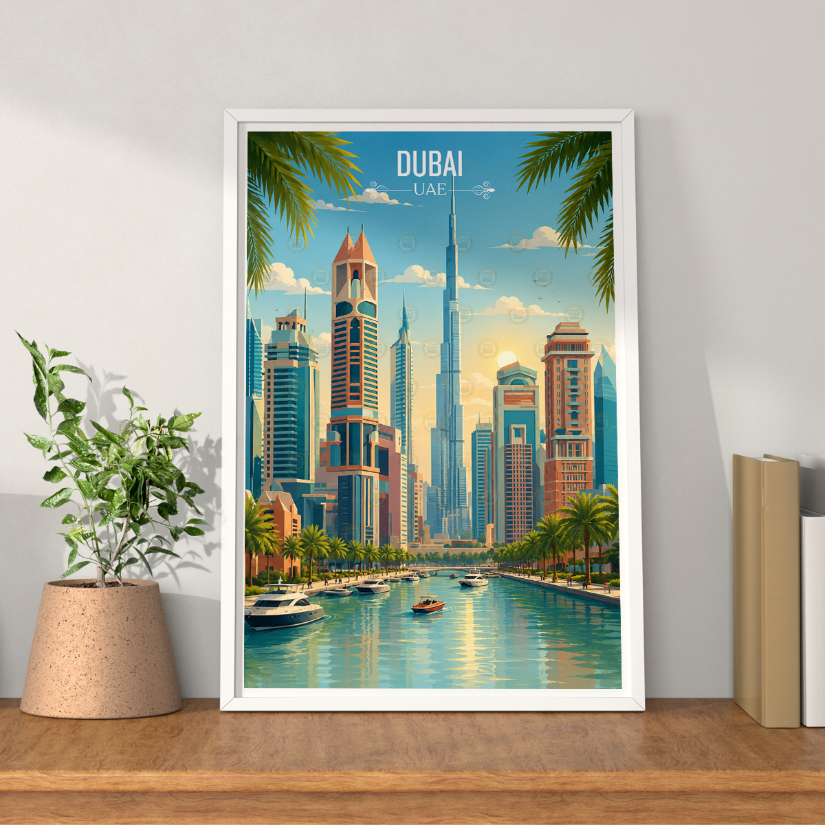 Dubai - UAE - Travel Art Print Wall Deco Poster - Travel Art Poster Print