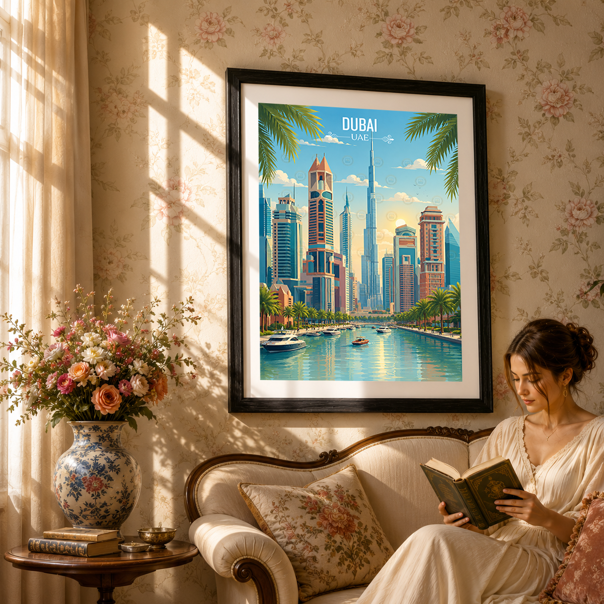 Dubai - UAE - Travel Art Print Wall Deco Poster - Travel Art Poster Print