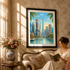 Dubai - UAE - Travel Art Print Wall Deco Poster - Travel Art Poster Print